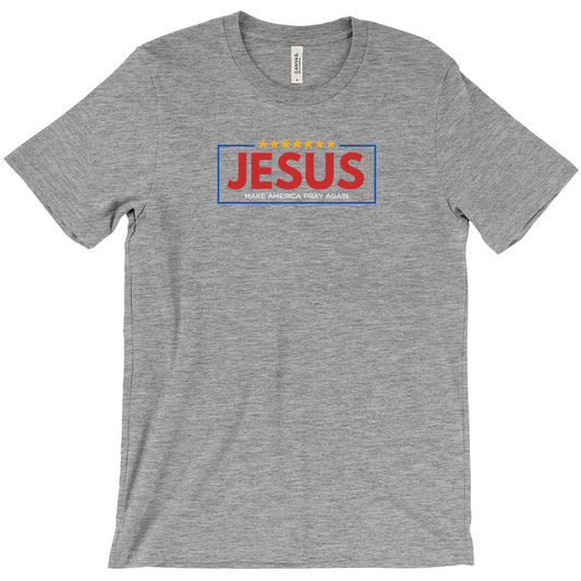 Jesus - Make America Pray Again Grey T-Shirts