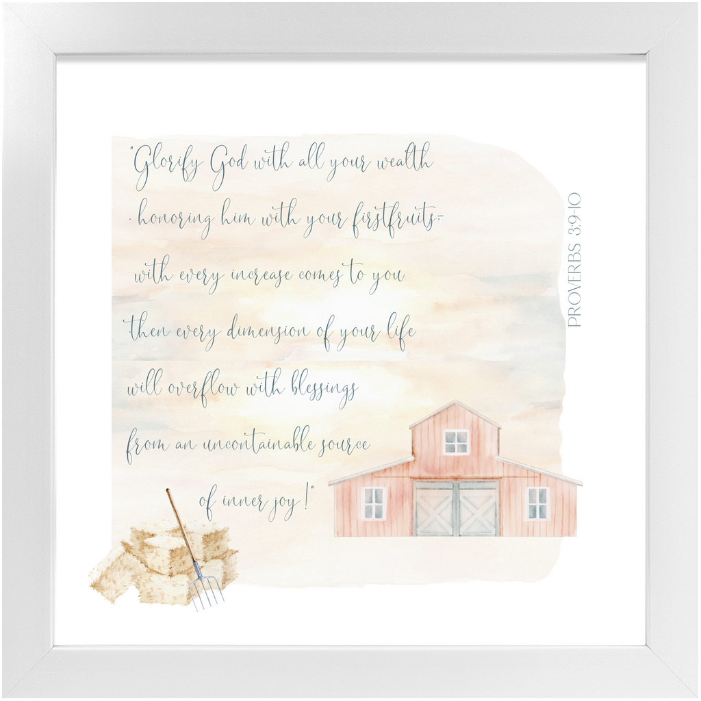 Glorify God With All Your Wealth Framed Print