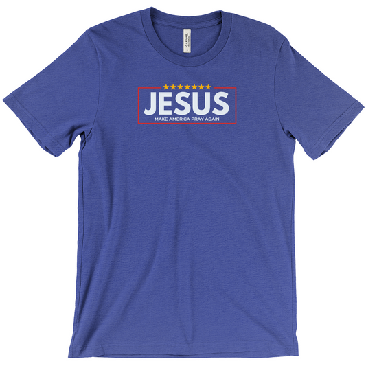 Jesus Make America Pray Again- Blue T-Shirts